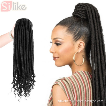 Silike  Synthetic Speedy Up-Do Drawstring Ponytail - Faux Loc Braids Hair Extensions Drawstring Crochet hair twist Ponytail Hair